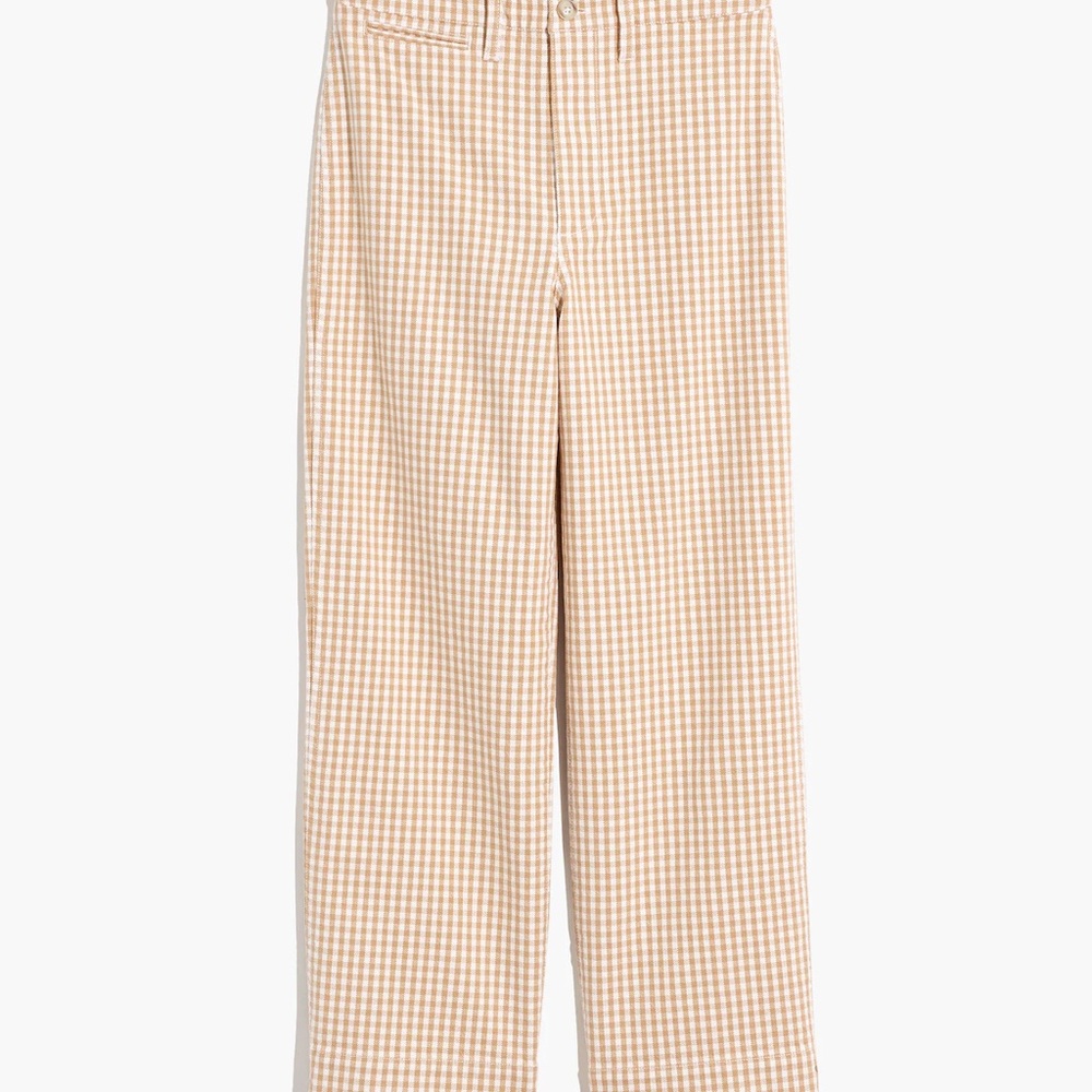 Madewell Tan Gingham Emmett Pants - Picture 2 of 4